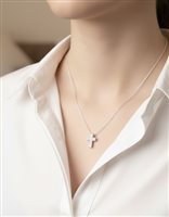Collar Ultima Edizione Mujer Croce in Plata CAO4434-BIANCO - CAO4434-BIANCO